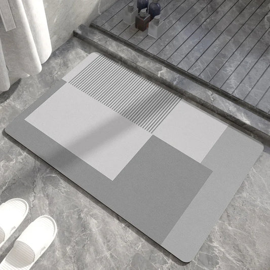 Square Pattern Diatomite Bath Mat